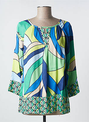 Blouse imprimé fantaisie manches longues vert BETTY BARCLAY femme