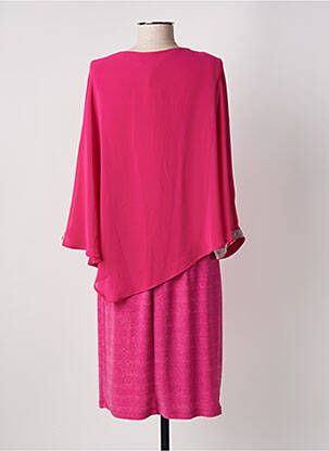Robe mi-longue manches longues manches longues rose FRANK LYMAN femme