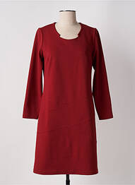 Robe courte manches 3/4 manches 3/4 marron GUY DUBOUIS femme