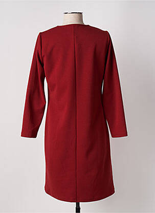 Robe courte manches 3/4 manches 3/4 marron GUY DUBOUIS femme