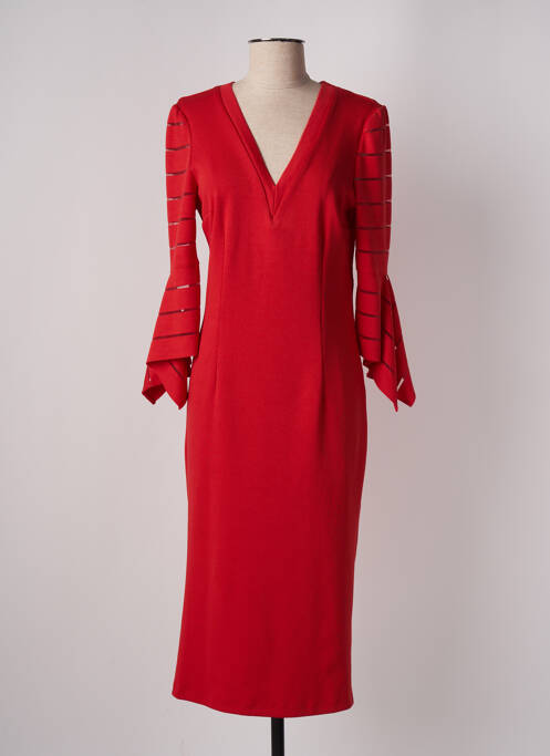 Robe mi-longue rouge NISSA pour femme