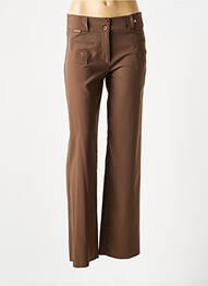 Pantalon droit stretch taille normale marron COTE ANGLAISE femme