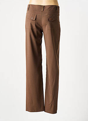 Pantalon droit stretch taille normale marron COTE ANGLAISE femme