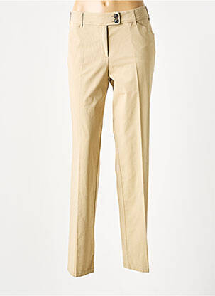Pantalon droit stretch taille normale beige ZAFFIRI femme