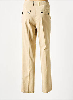Pantalon droit stretch taille normale beige ZAFFIRI femme