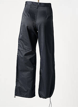 Pantalon droit fermeture zippée sous rabat boutonné taille normale noir COTE ANGLAISE femme