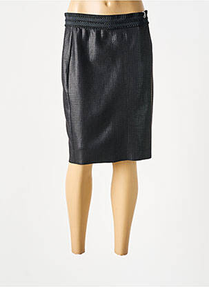 Jupe mi-longue stretch noir STREET ONE femme