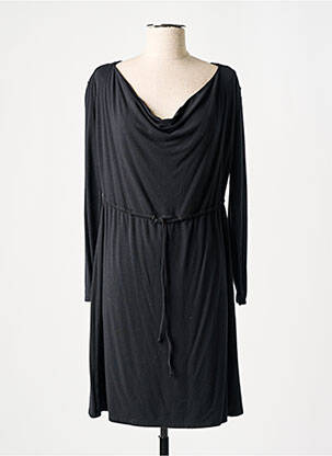 Robe mi-longue manches longues manches longues noir LUNATISME femme