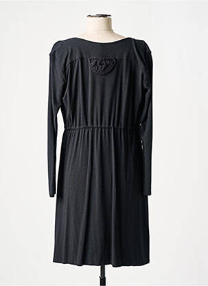Robe mi-longue manches longues manches longues noir LUNATISME femme