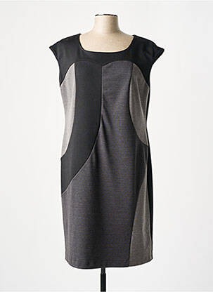 Robe mi-longue sans manche sans manche noir CAROLE RICHARD femme