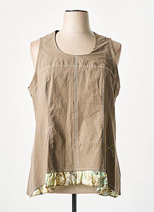 Top coupe cintrée sans manche gris E & H femme
