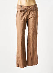 Pantalon droit marron UPC'T pour femme seconde vue