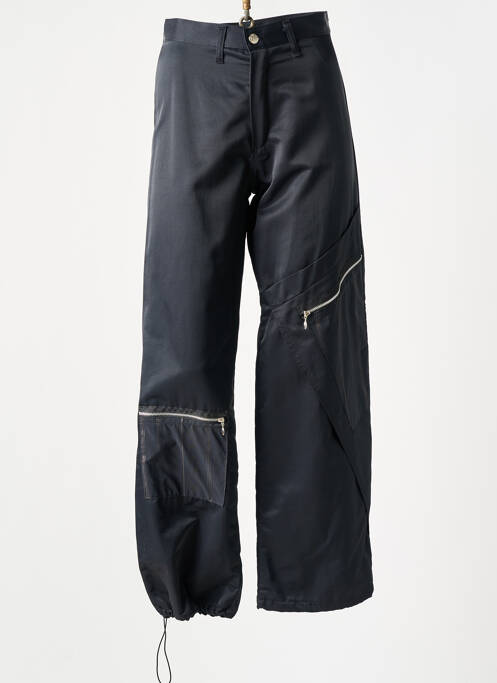Pantalon droit fermeture zippée sous rabat boutonné taille normale noir COTE ANGLAISE femme