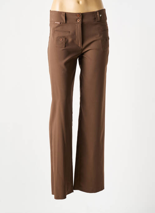 Pantalon droit marron COTE ANGLAISE pour femme