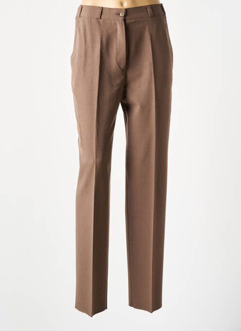 Pantalon droit marron SAINT HILAIRE pour femme