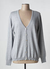 Gilet manches longues gris FINETTE pour femme seconde vue