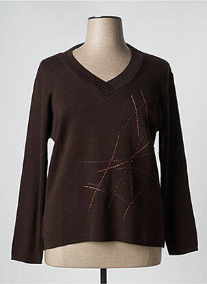 Pull marron MIREA pour femme