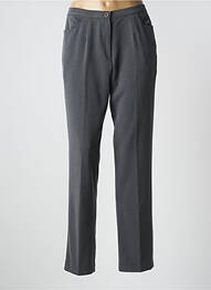 Pantalon droit stretch taille haute gris GRIFFON femme