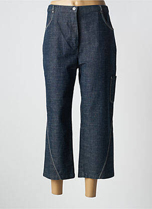 Pantacourt coupe droite taille normale bleu fonce LEWINGER femme