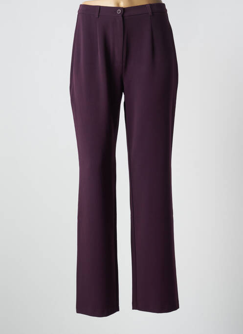 Pantalon droit stretch taille normale violet LEWINGER femme