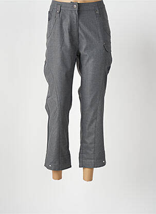 Pantalon 7/8 fermeture zippée sous rabat boutonné taille normale gris FRED SABATIER femme