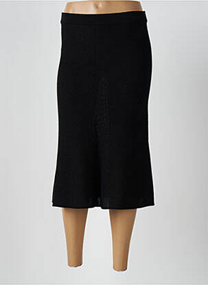 Jupe mi-longue stretch noir OLIVER JUNG femme