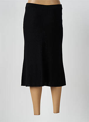 Jupe mi-longue stretch noir OLIVER JUNG femme