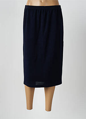 Jupe mi-longue stretch bleu GRIFFON femme