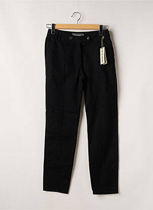 Pantalon droit fermeture zippée sous rabat boutonné noir MAT DE MISAINE femme