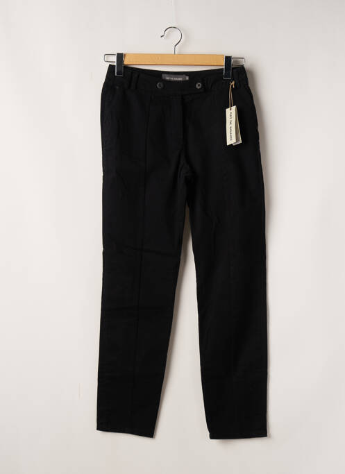 Pantalon droit fermeture zippée sous rabat boutonné noir MAT DE MISAINE femme
