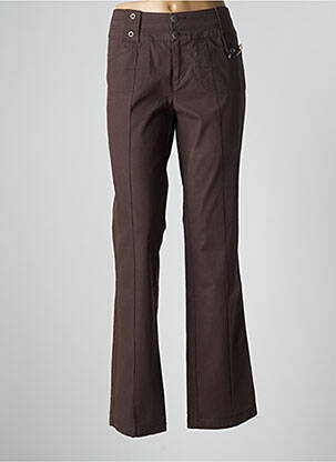 Pantalon droit stretch taille normale marron MAT DE MISAINE femme