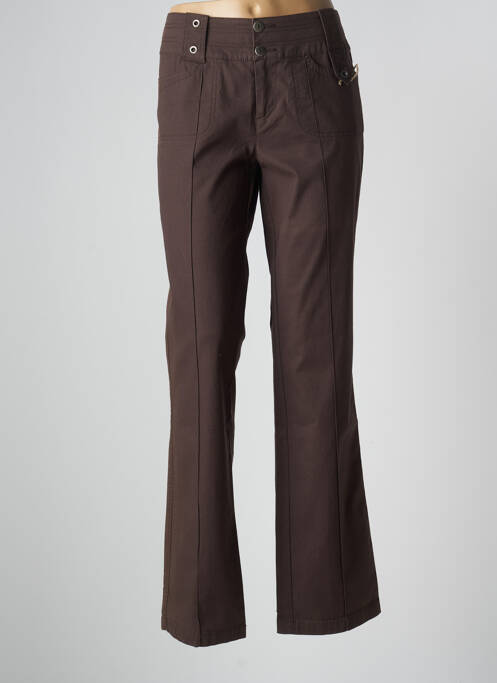 Pantalon droit marron MAT DE MISAINE pour femme