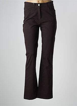 Pantalon droit stretch taille normale marron SAINT JAMES femme