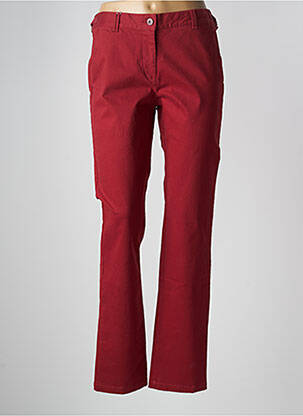 Pantalon droit stretch taille normale rouge SAINT JAMES femme