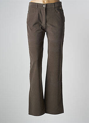 Pantalon droit stretch taille normale vert SAINT JAMES femme