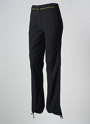 Pantalon droit tissage popeline taille normale noir SAINT JAMES femme