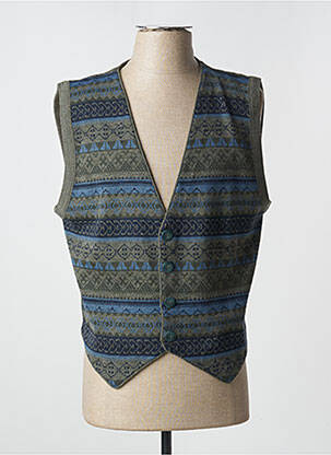 Gilet sans manche fermeture boutonnée sur le devant bleu LEWINGER homme
