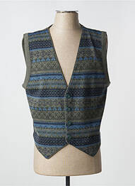 Gilet sans manche fermeture boutonnée sur le devant bleu LEWINGER homme