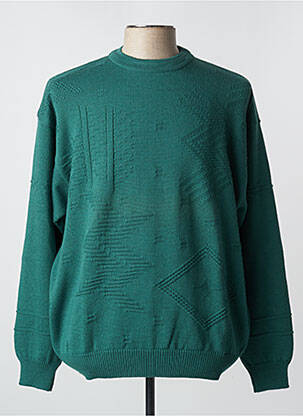 Pull stretch manches longues vert GUY DE BERAC homme