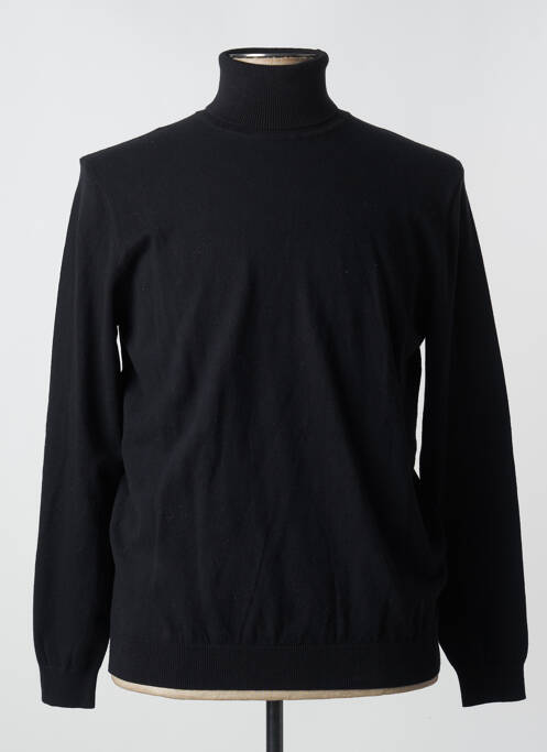 Pull col roulé noir REVER MILE pour homme