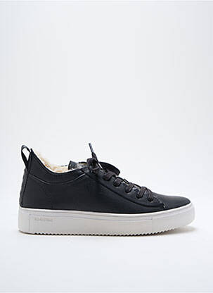 Baskets matière lisse talon plat jusqu'à 3cm noir BLACKSTONE femme