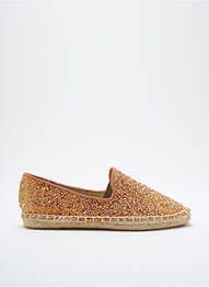 Espadrilles bout rond talon plat jusqu'à 3cm orange ICHI femme
