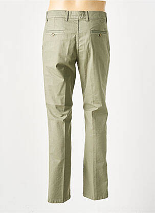 Pantalon droit fermeture zippée sous rabat boutonné vert LCDN femme