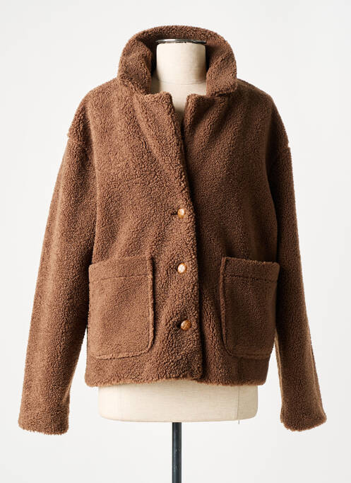 Manteau court marron C'EST BEAU LA VIE pour femme