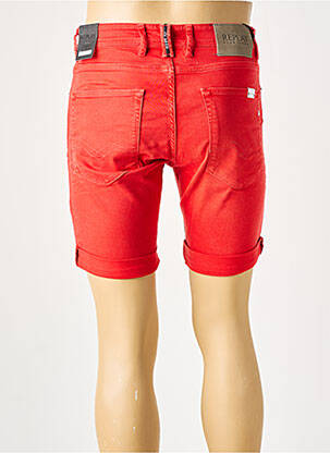 Bermuda tissage denim taille normale rouge REPLAY homme
