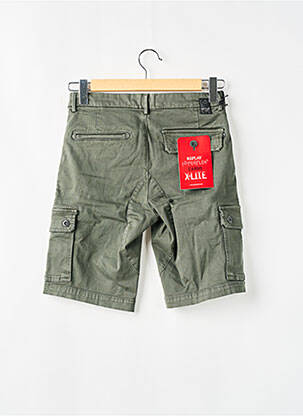 Bermuda stretch taille normale vert REPLAY homme
