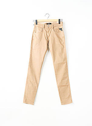 Jeans coupe slim poches beige REPLAY femme