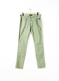 Jeans coupe slim poches vert REPLAY femme