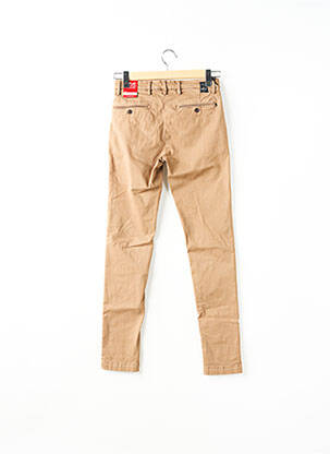 Pantalon chino fermeture zippée sous rabat boutonné marron REPLAY femme