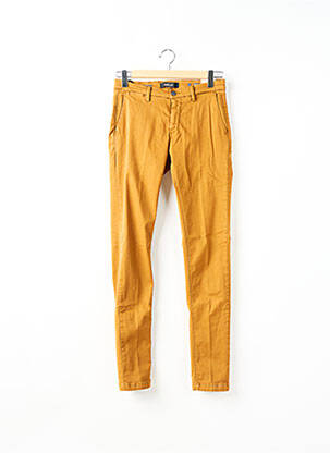 Pantalon chino fermeture zippée sous rabat boutonné beige fonce REPLAY femme